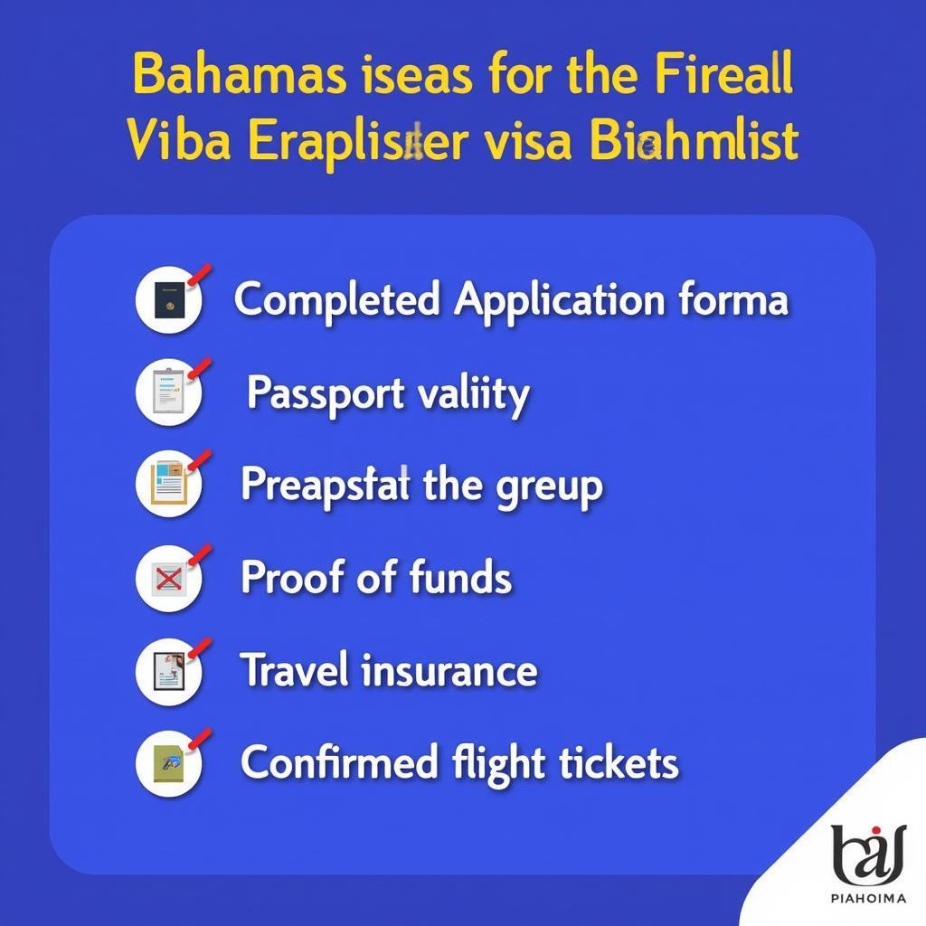 Bahamas Visa Application Checklist