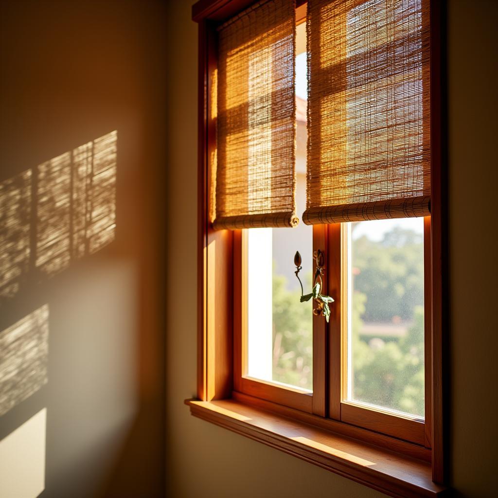 Bamboo Window Shades in a Pakistani Home