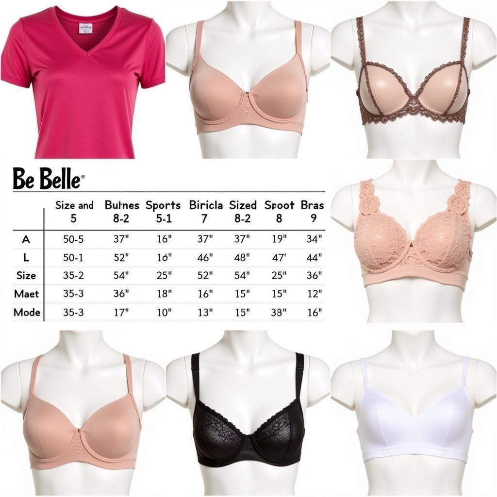 Be Belle Bra Sizes and Styles in Pakistan