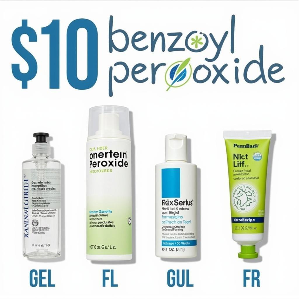 Various Benzoyl Peroxide Products