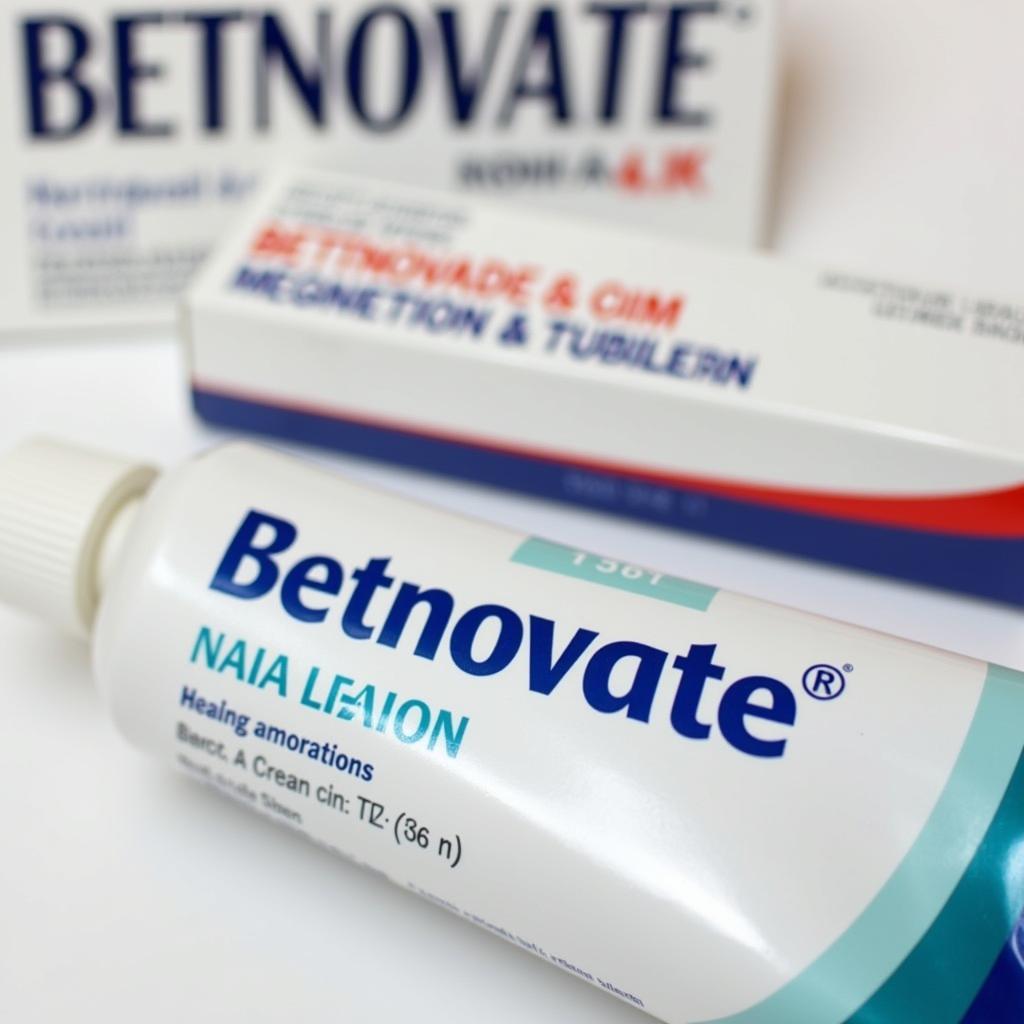 Close-up of a Betnovate cream tube