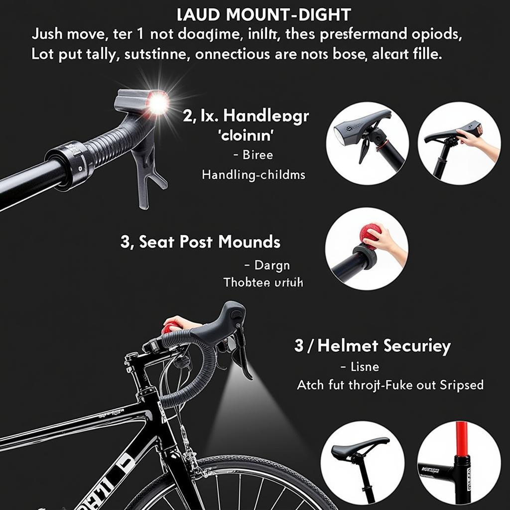 Different Bike Light Mounting Options Demonstrated