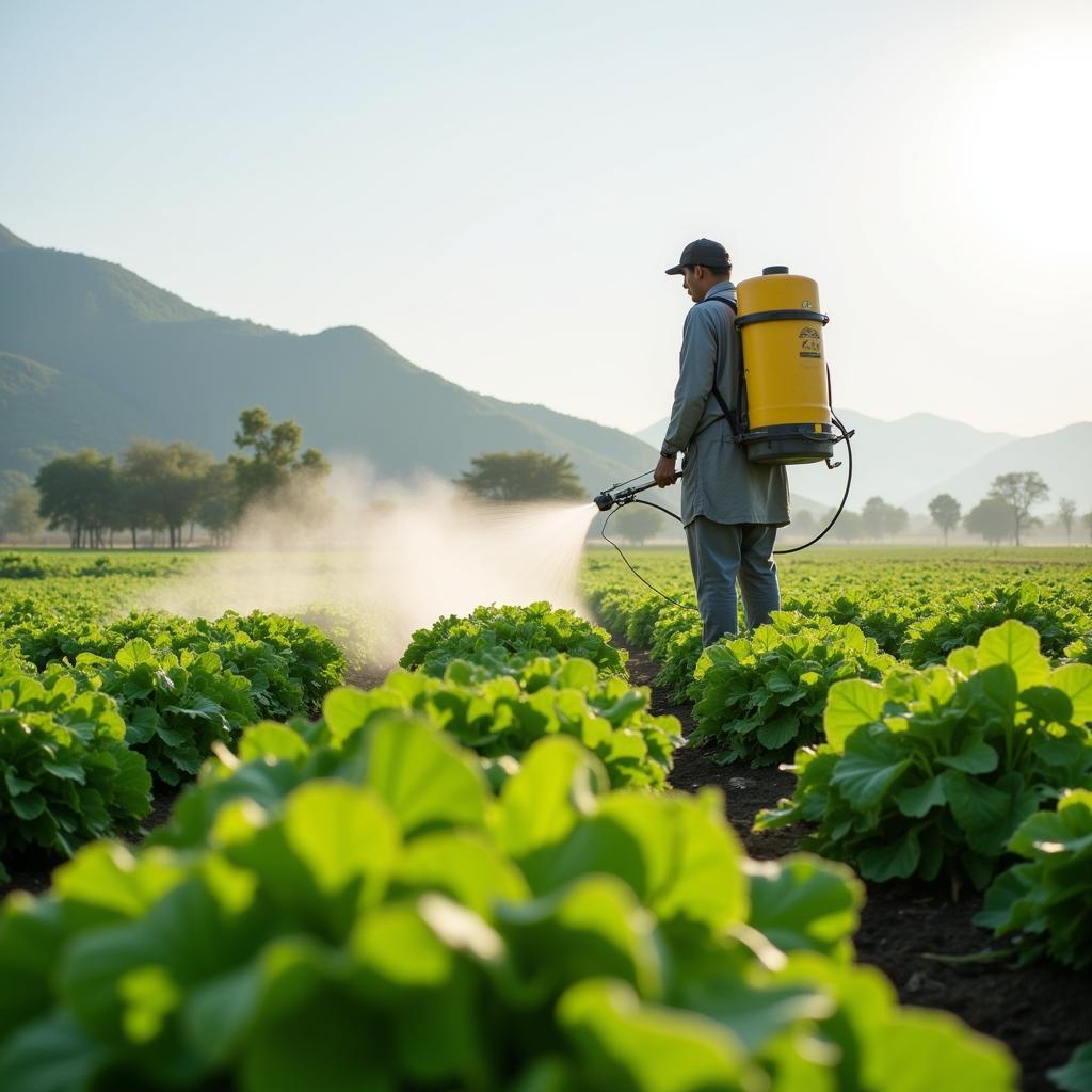 Biopesticide Application on a Pakistan Farm