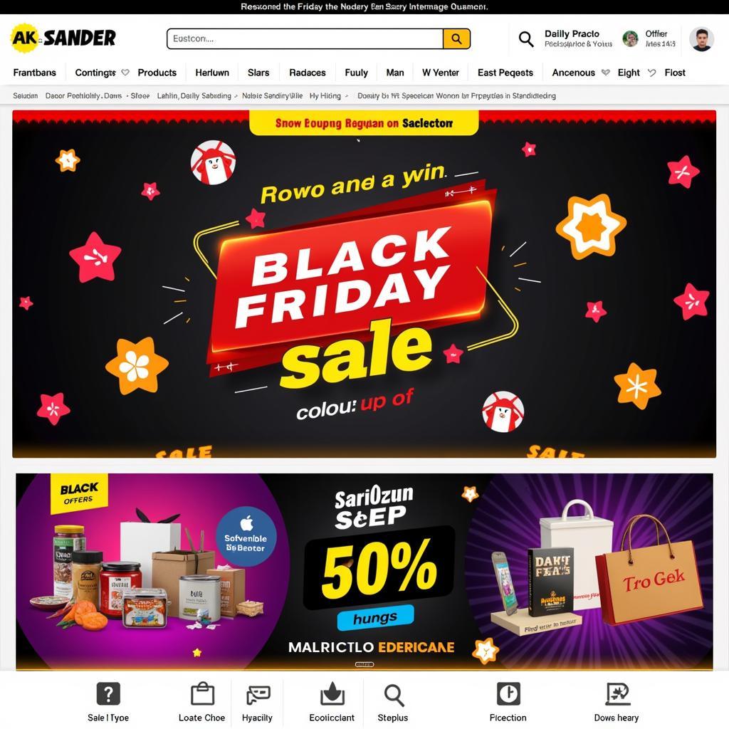 A Black Friday sale banner on a Pakistani online store's website.