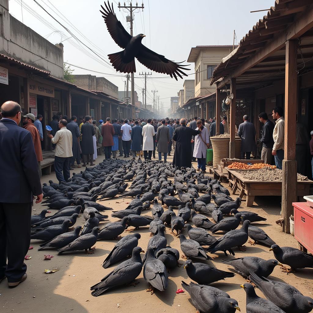 Black Kite Market in Pakistan