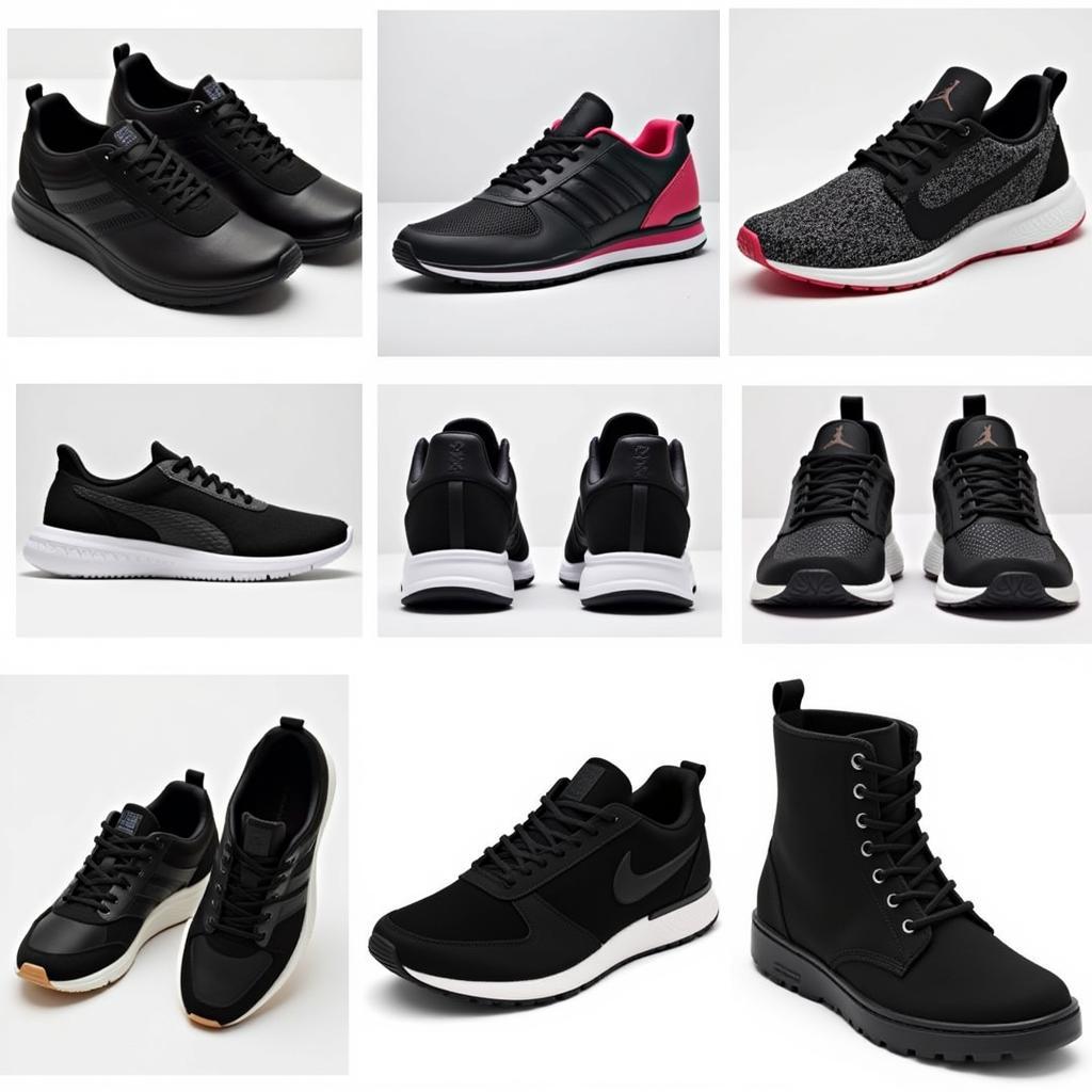 Black sneakers for men and women in Pakistan