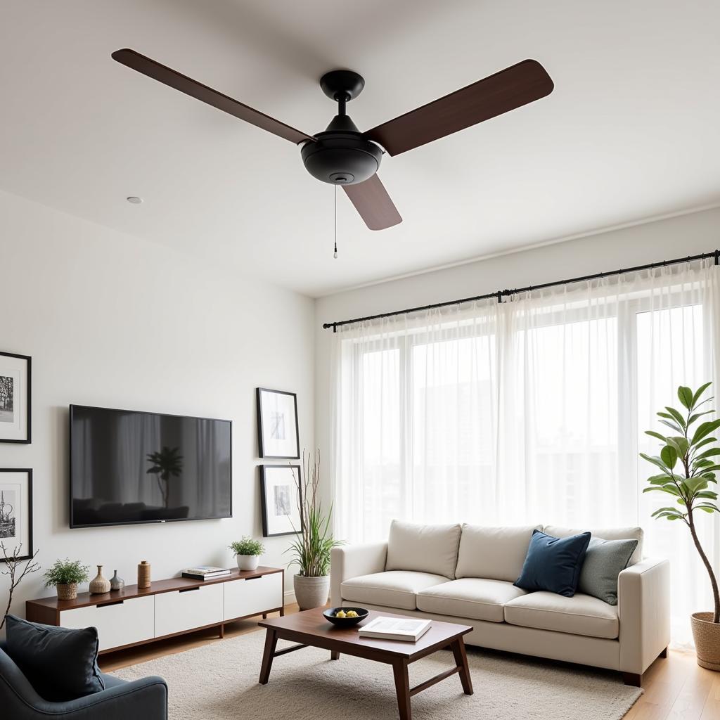 Bladeless Fan in a Modern Living Room