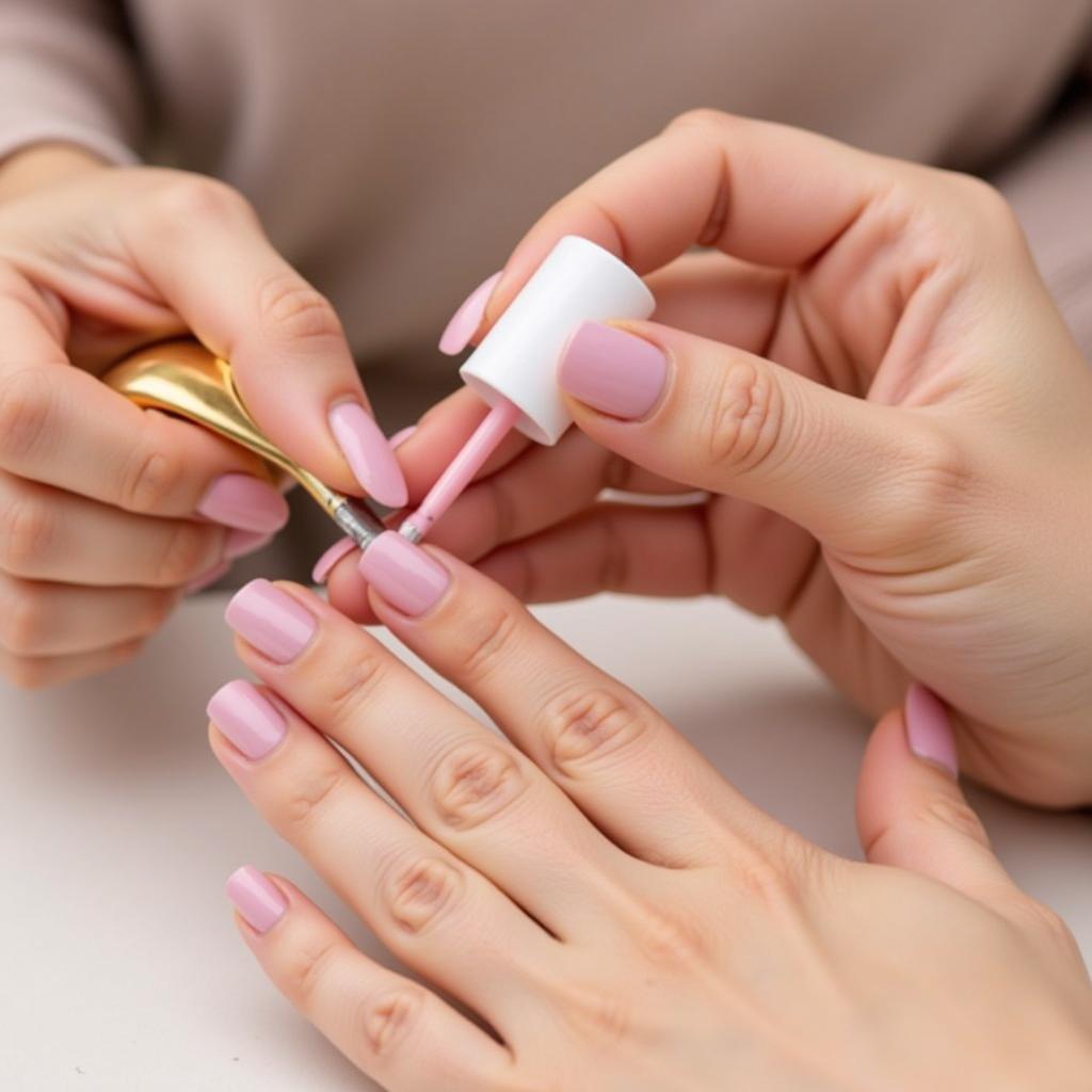 Applying Breathable Nail Polish