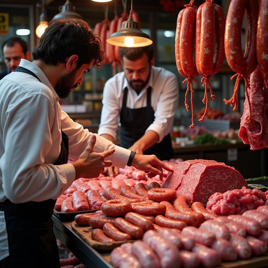 Tips for buying sausages in a Pakistani market