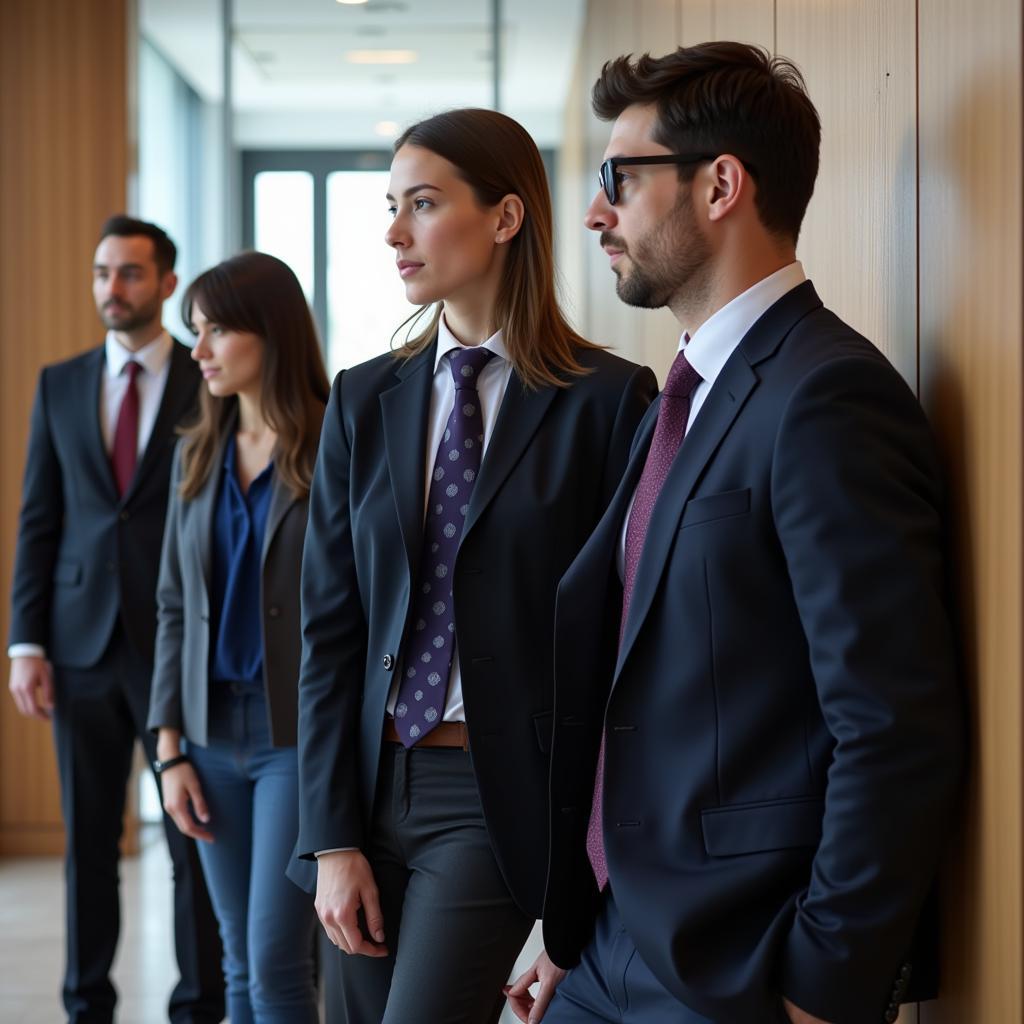 Candidates waiting for their turn to be interviewed for Pakistan Customs positions