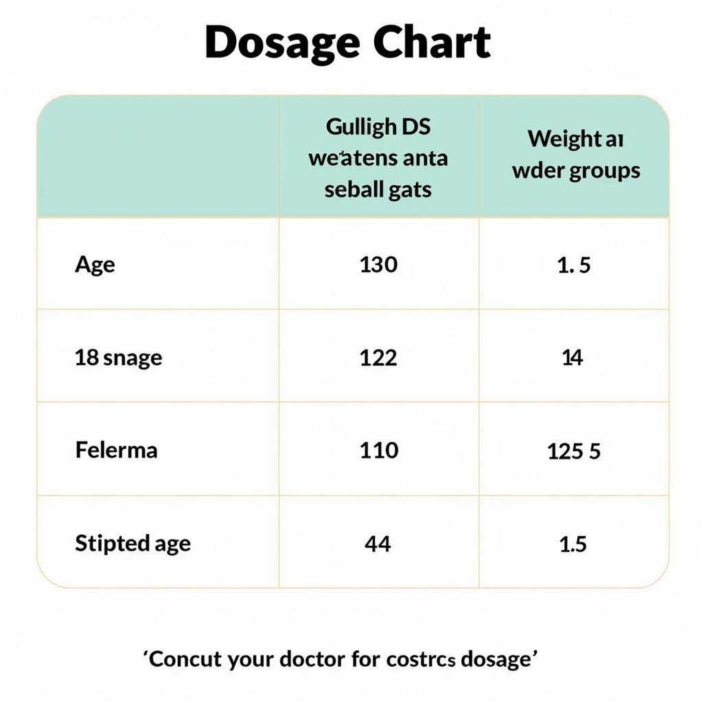 Caricef DS Syrup Dosage Chart