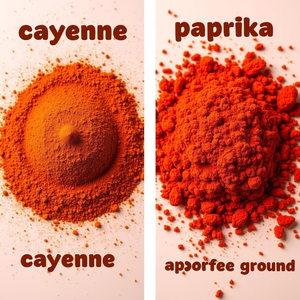 Comparing cayenne pepper and paprika