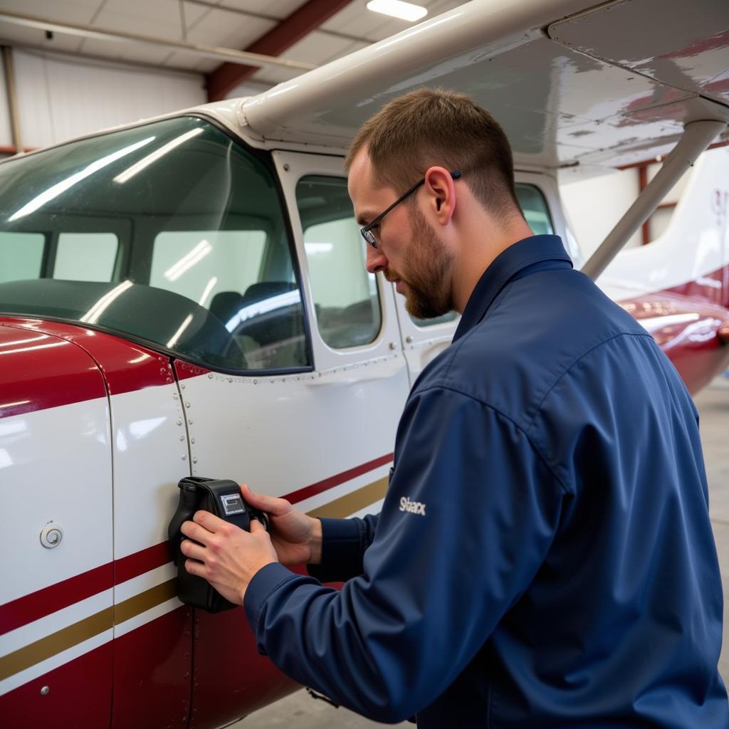 Cessna 152 undergoing pre-purchase inspection