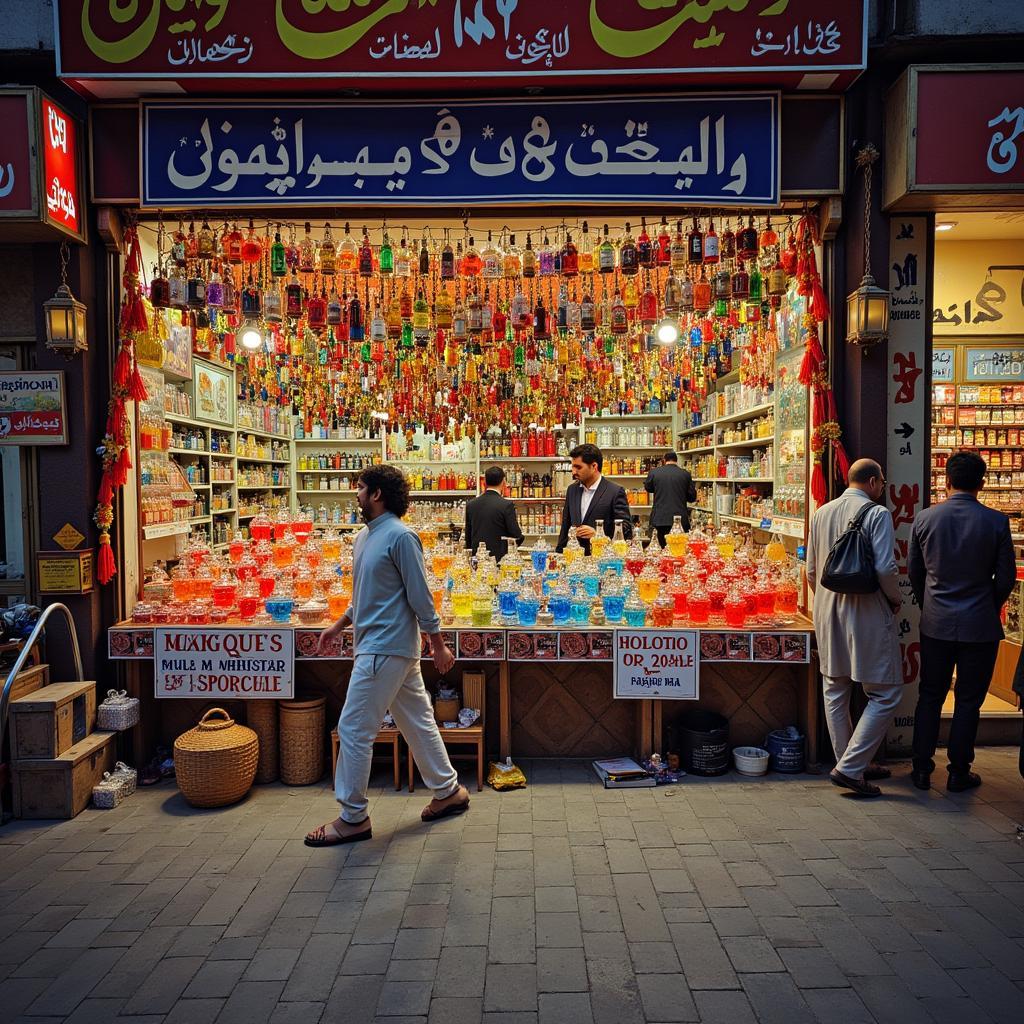 Cheap Perfumes in a Pakistani Market