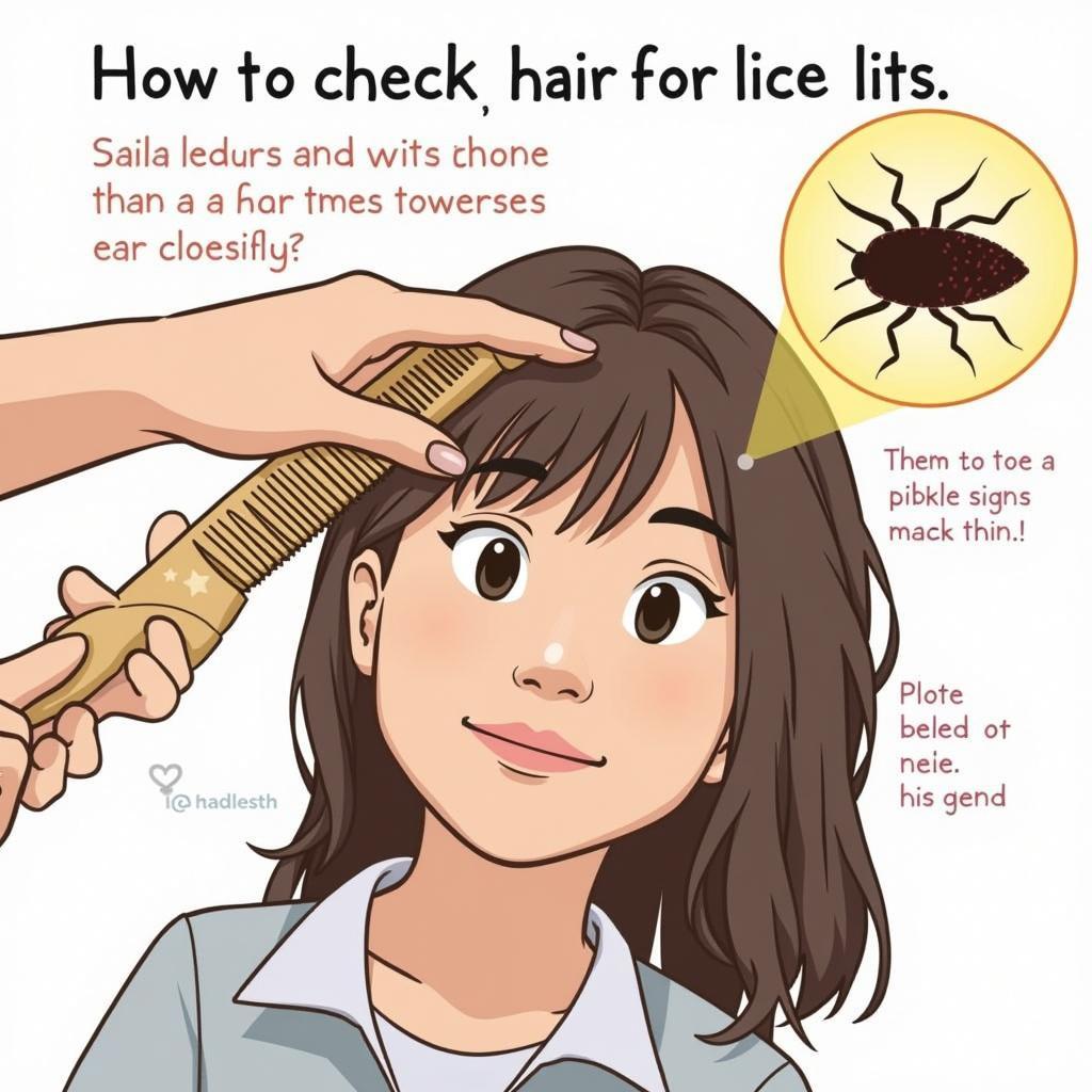 Checking Hair for Lice and Nits