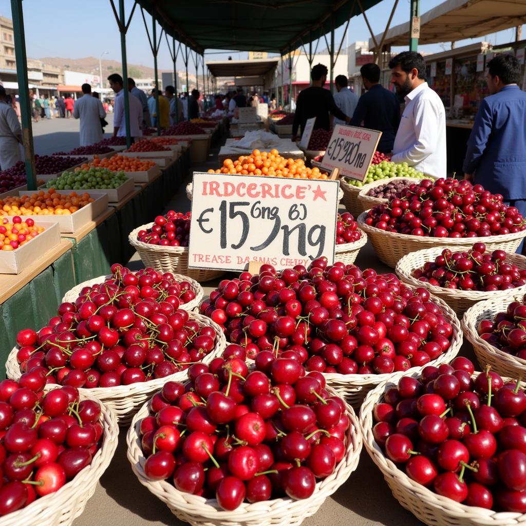 Cherry Prices in a Pakistani Market