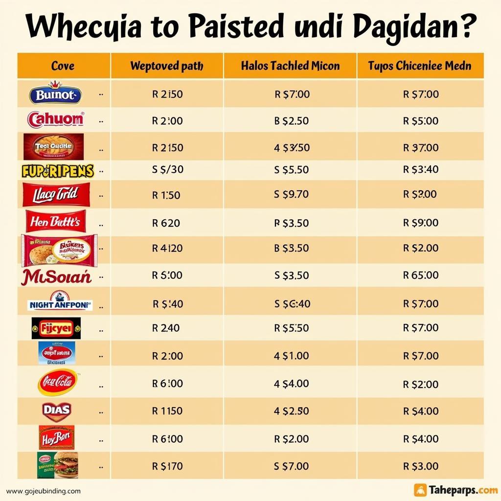 Chicken Patties Price Comparison in Pakistan