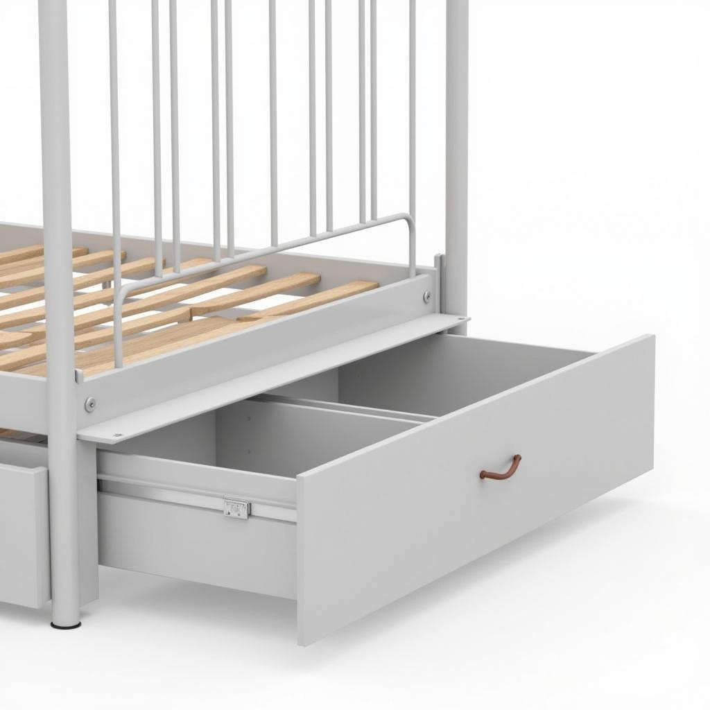 Child Double Bed with Metal Frame and Storage in Pakistan