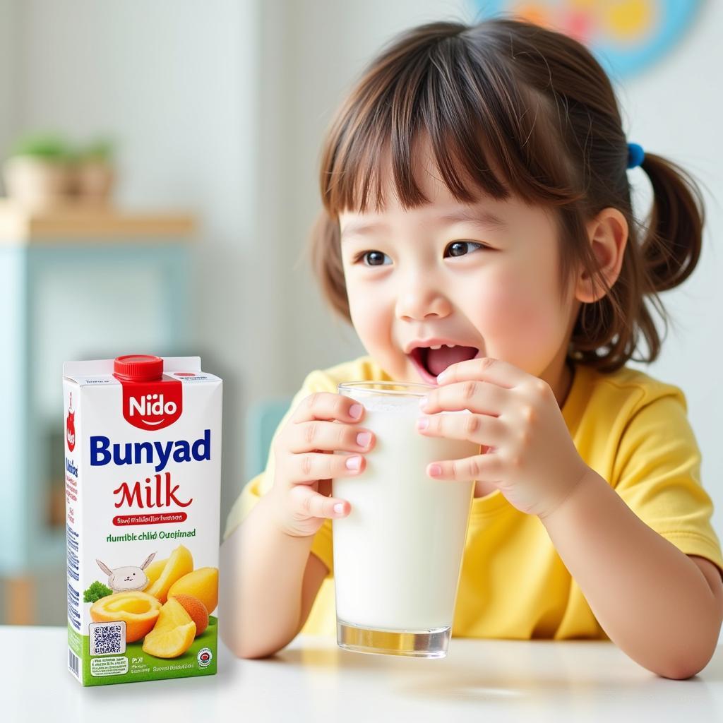 Child Drinking Nido Bunyad Milk