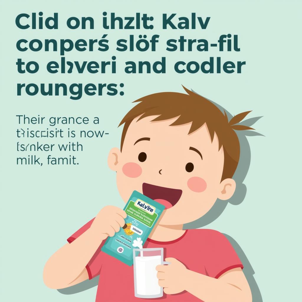 Child Consuming Kalv Sachet