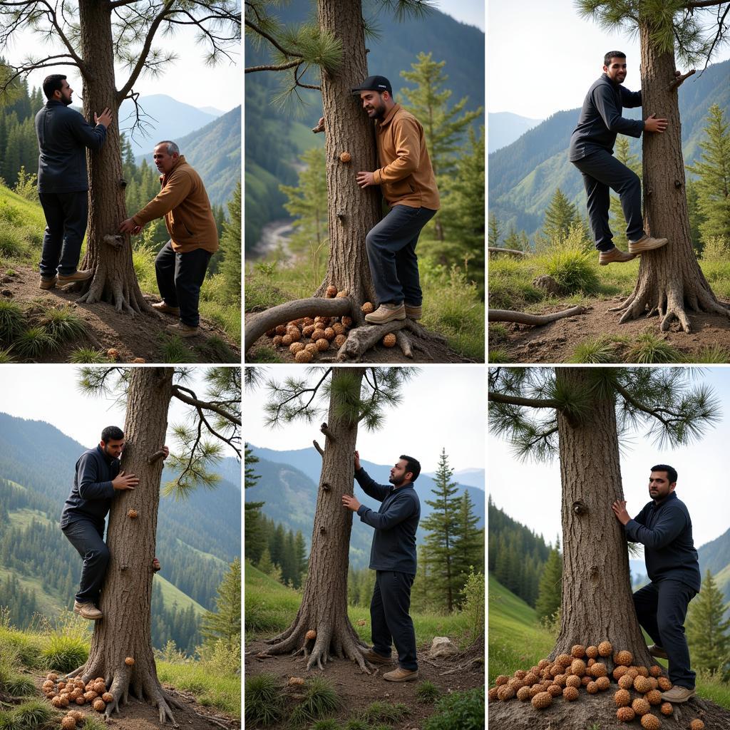 Chilgoza Harvesting Process in Pakistan