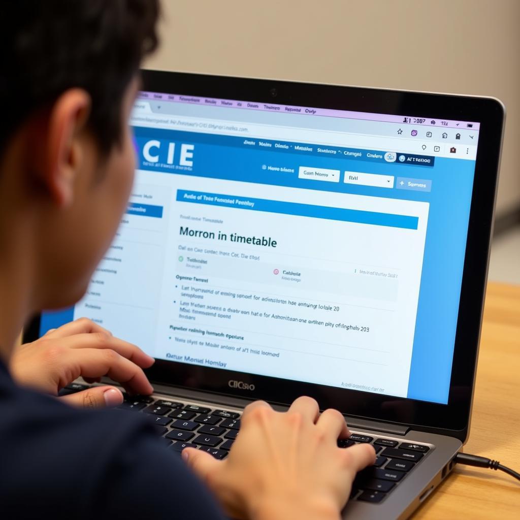 Accessing the Oct/Nov 2021 CIE Timetable on the Official Website