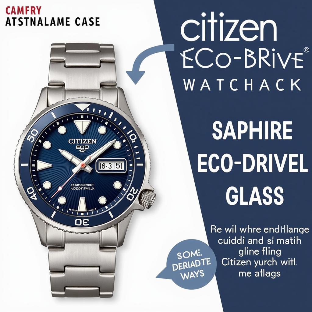 Citizen Eco-Drive Watch with Sapphire Crystal