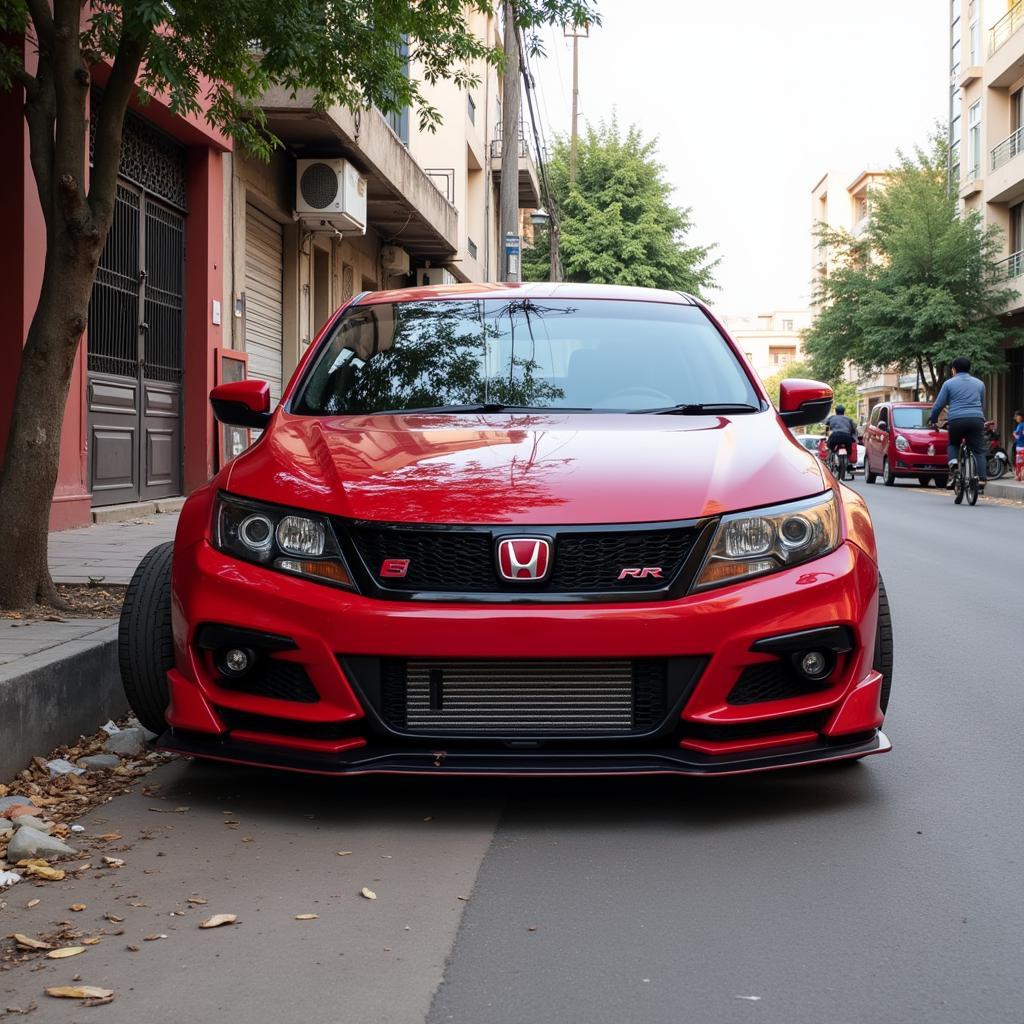 Honda Civic Type R on a Pakistani Road