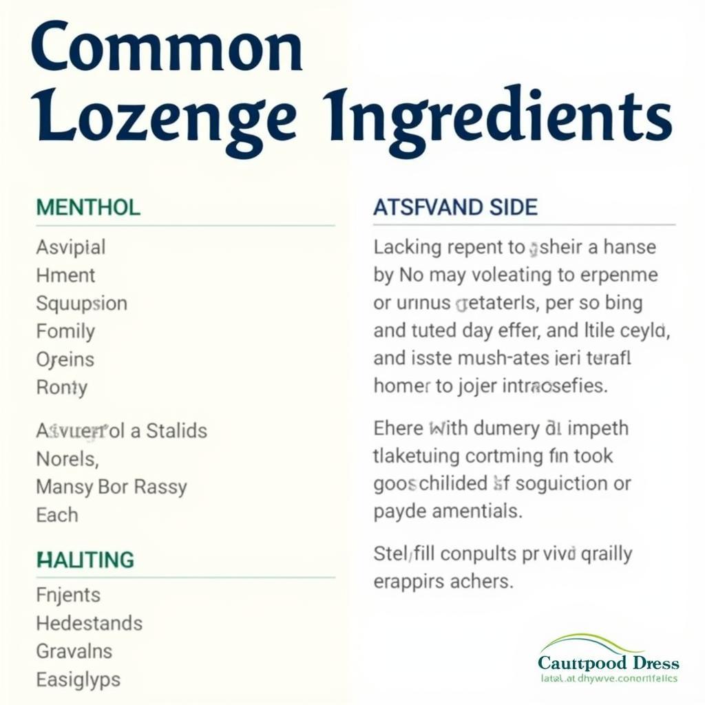 Common Lozenge Ingredients and Their Benefits