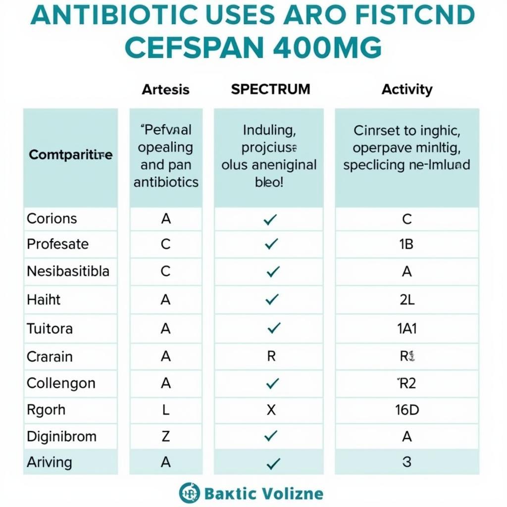 Comparing Cefspan 400mg with other antibiotics