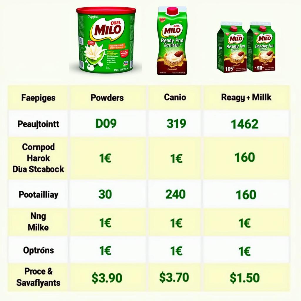 Comparing Milo Product Variations and Prices in Pakistan