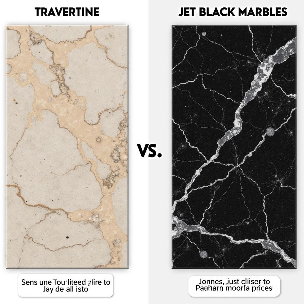 Comparing Travertine and Jet Black Marble in Pakistan