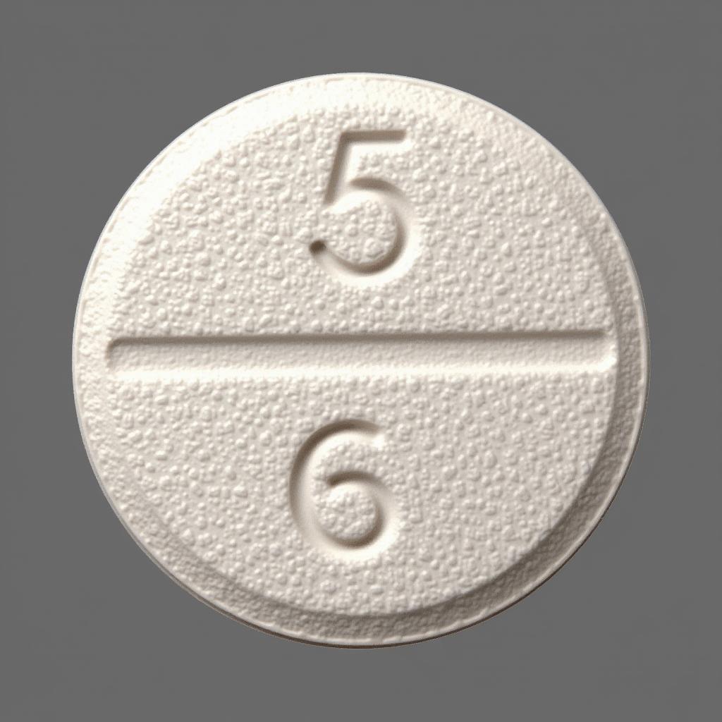 Close-up view of a Concor 5mg tablet