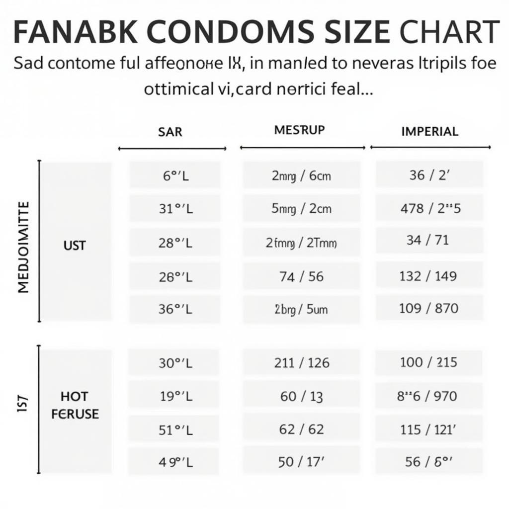 Condom Size Chart for Pakistani Consumers