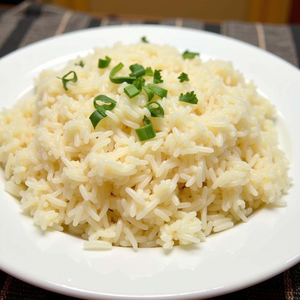 A plate of perfectly cooked basmati rice