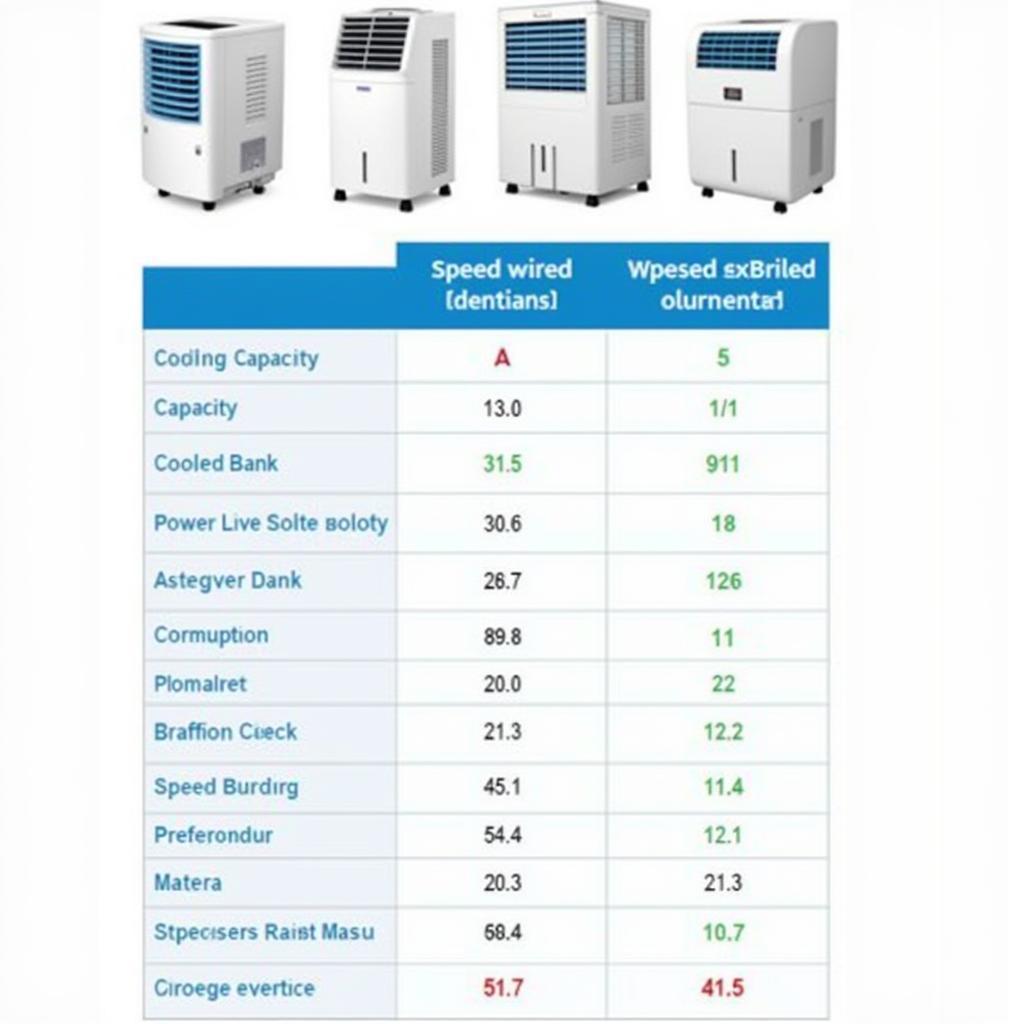 Comparing Features of Different Cooler AC Models