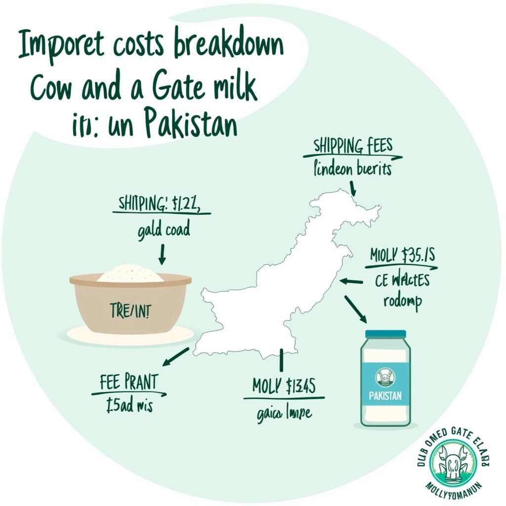 Cow and Gate Milk Import Costs in Pakistan