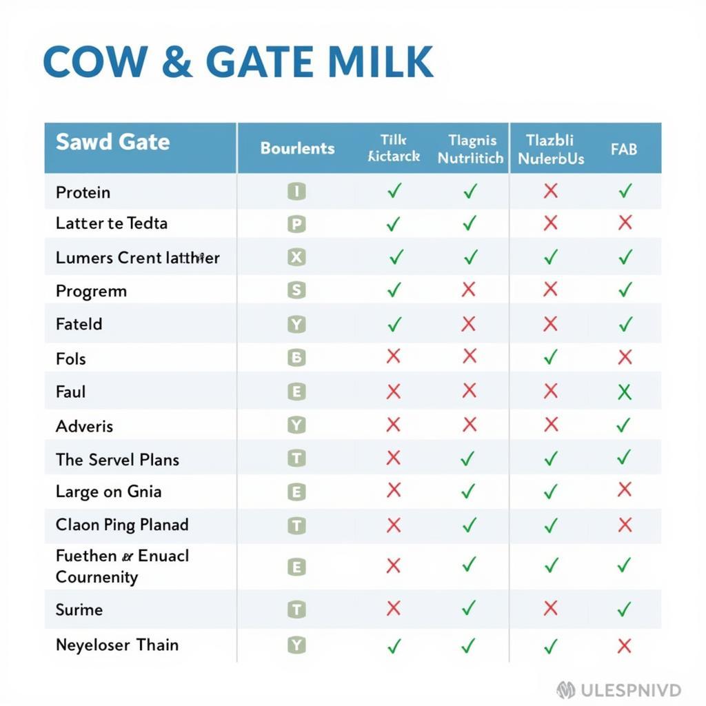 Cow and Gate Milk Stages Comparison in Pakistan