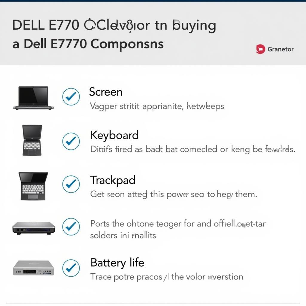 Dell E7270 Inspection Checklist