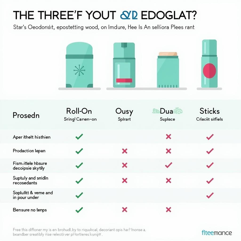 Comparison of Deodorant Types (Roll-on, Spray, Stick)