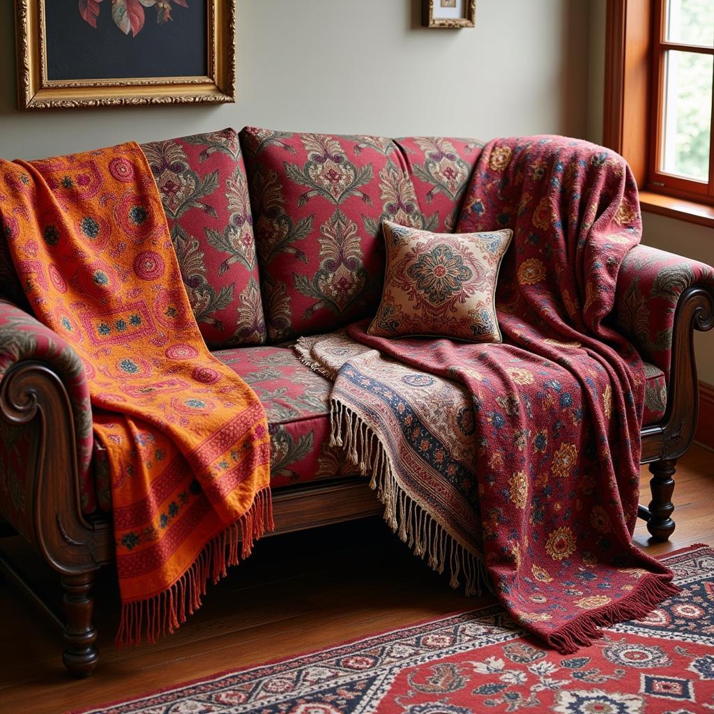 Dewan Sofa with Traditional Throws: Enhancing the Comfort and Style of Your Living Room in Pakistan