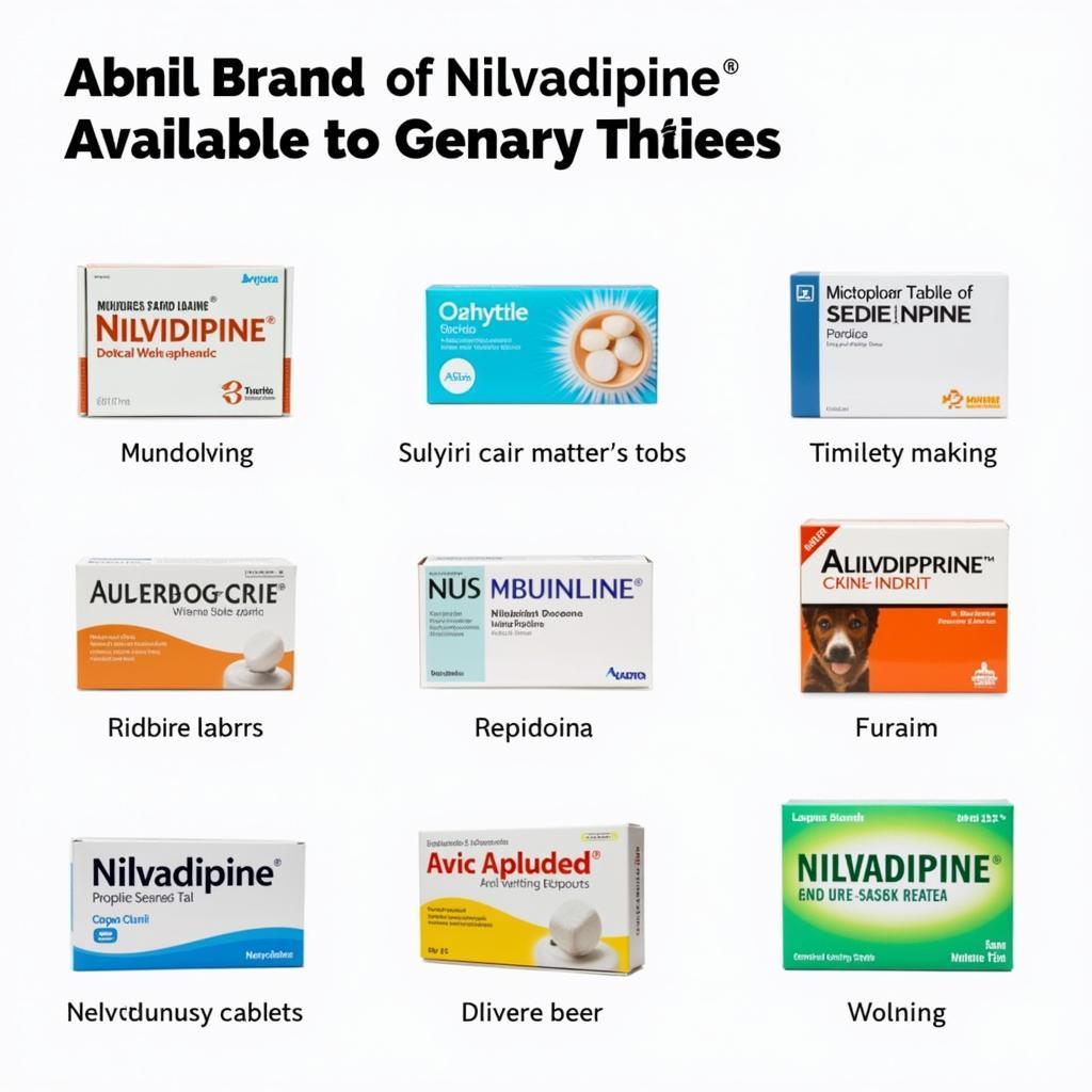 Different Brands of Nilvadipine Tablets