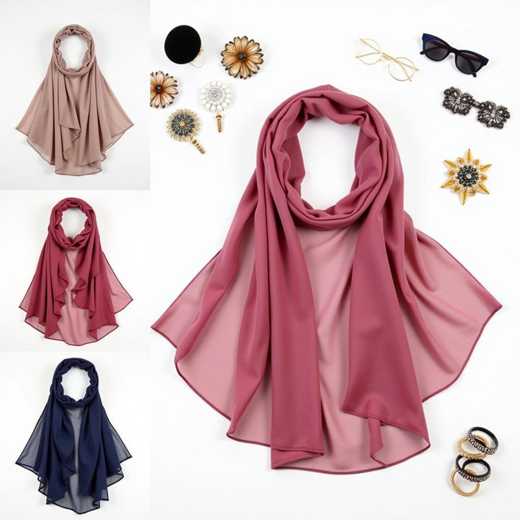 Variety of Chiffon Hijab Colors and Accessories Available in Pakistan