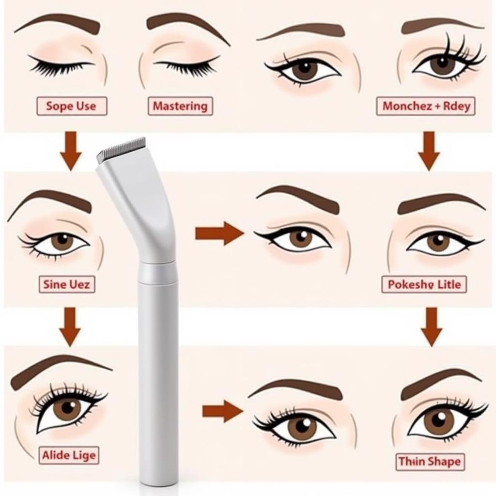 Achieving Different Eyebrow Shapes with a Trimmer