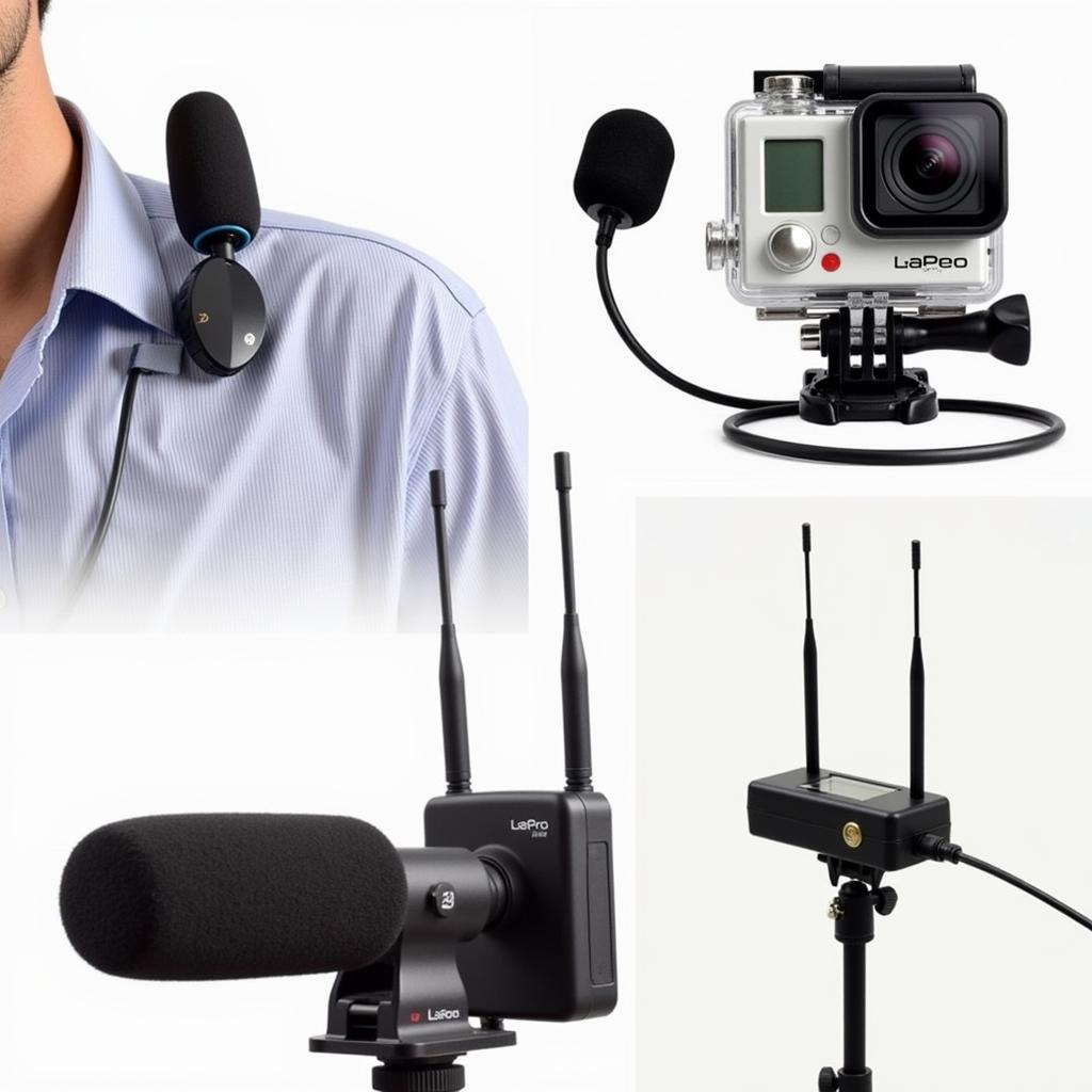 Various microphone types compatible with GoPro cameras in Pakistan