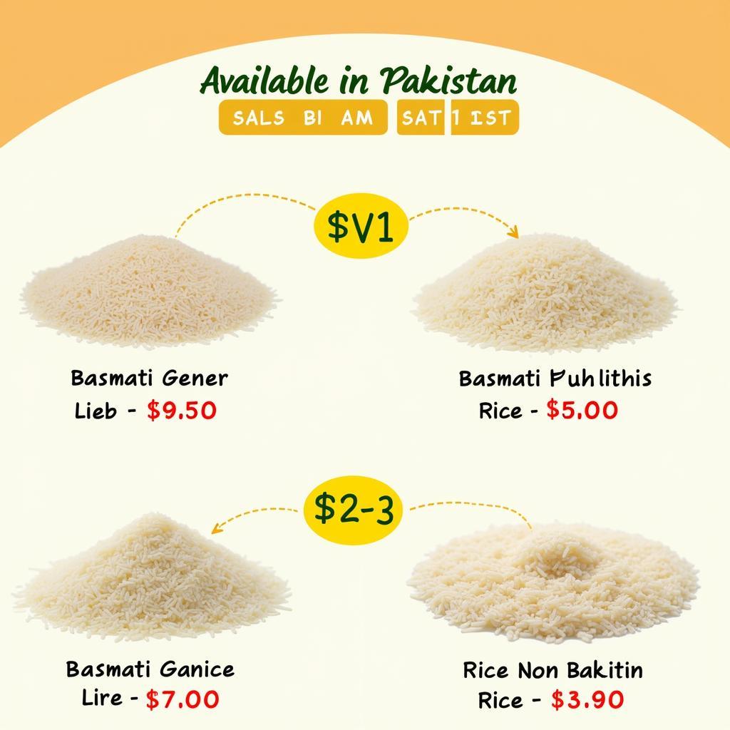 Different Rice Varieties and their Corresponding Prices in Pakistan