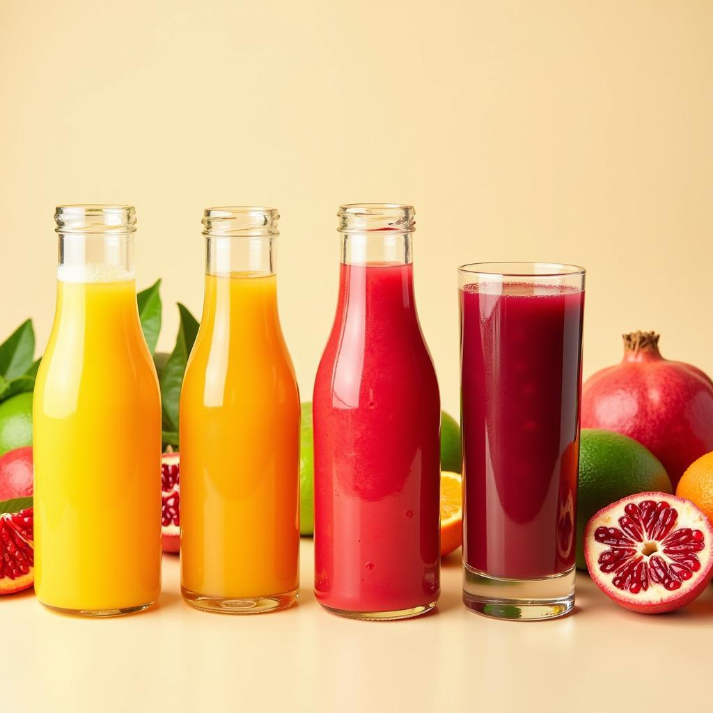 Variety of fresh juices in Pakistan