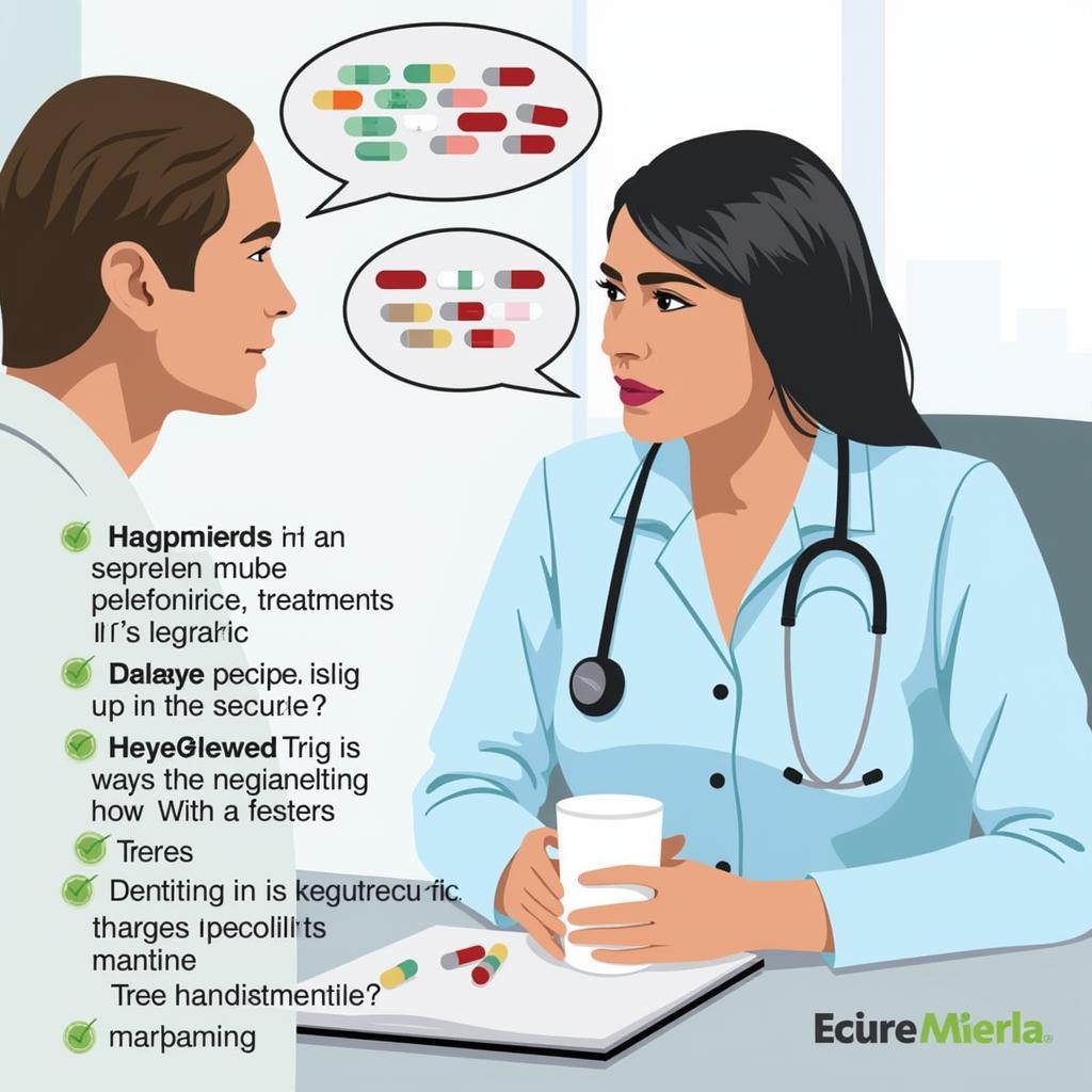 Doctor consulting a patient about migraine treatment options