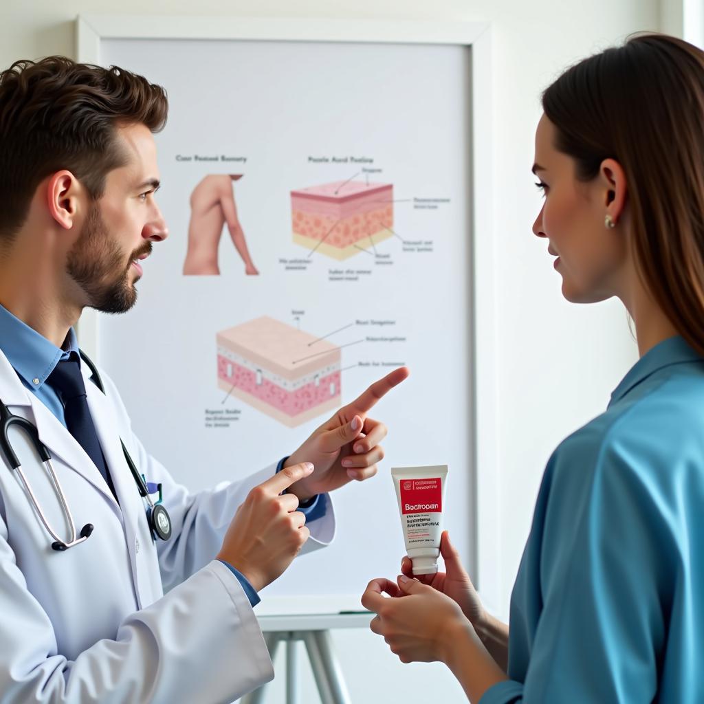 Doctor Explaining Bactroban Cream Usage to a Patient