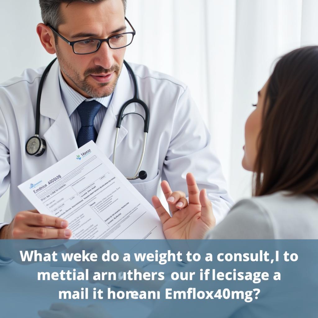 Doctor Prescribing Emflox 400mg